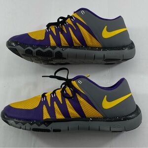 NIKE Tigep Geaux 5.0 TR Purple Gray Yellow Running Shoes Men’s 9 # 803218-991